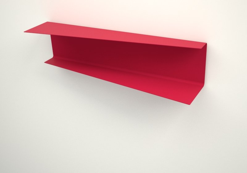 Design floating wall shelf. Metal